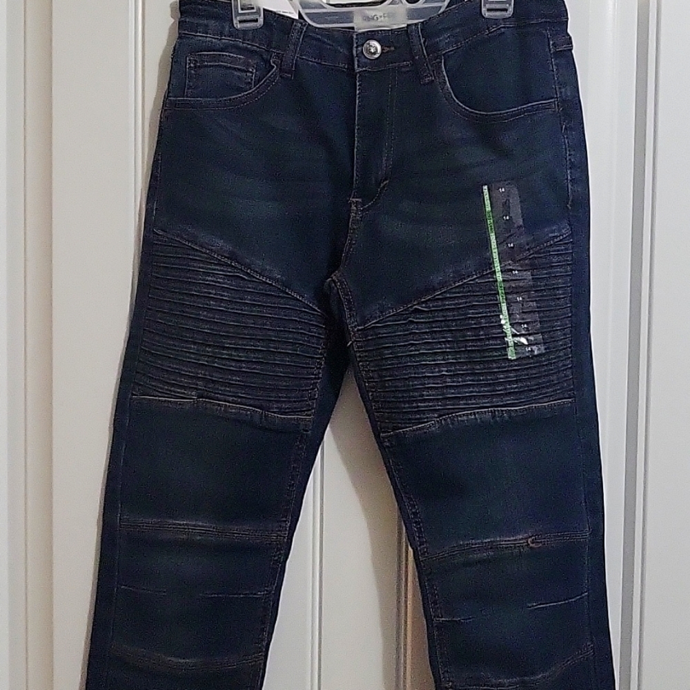 Ring of Fire denim, Boy's size 14 slim, dark blue